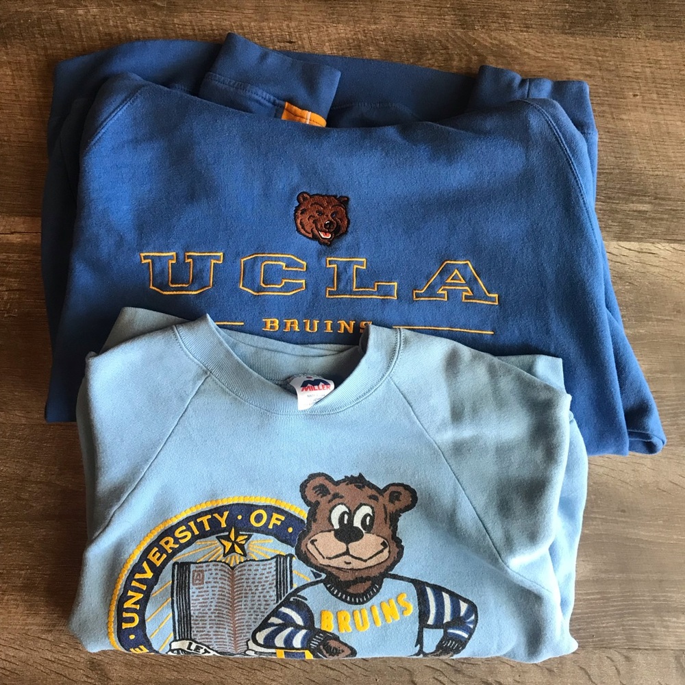 UCLA hoodie and crewneck